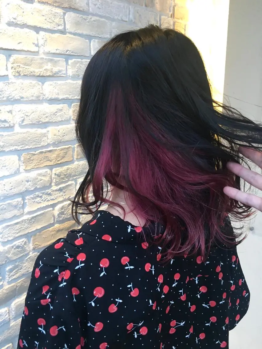 ミディアム カラー アディクシーカラー バレイヤージュ ブリーチ ケアブリーチ デザインカラー ヘアカラー 先着1名様限定 カット無料のヘアスタイル