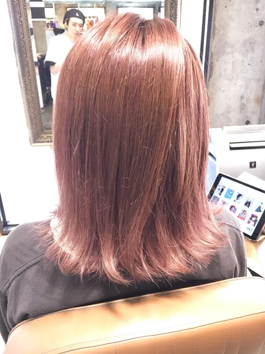 ミディアム カラー ラベンダーカラー ピンクカラー ピンクラベンダー 北條 優輝のヘアスタイル