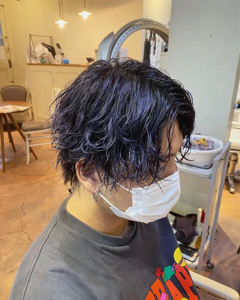 ショート カラー パーマ メンズ 【メンズ特化】 茅野　洋介のヘアスタイル