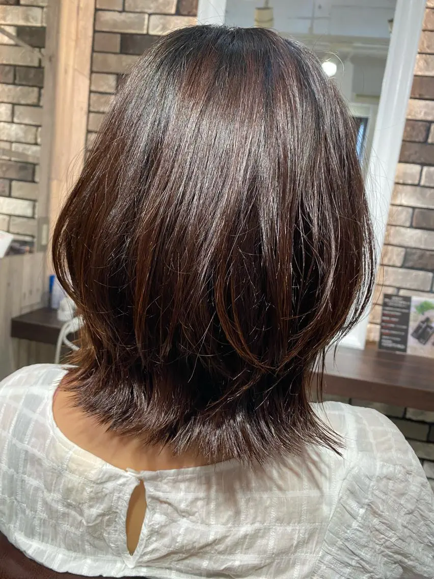 ミディアム ジャニヲタ美容師 推しカラー中平海帆のヘアスタイル
