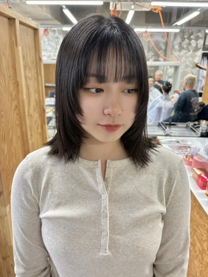 ミディアム ボブ レイヤーカット カット トリートメント トレンドパーマ/ ボブ🌰くりーわのヘアスタイル