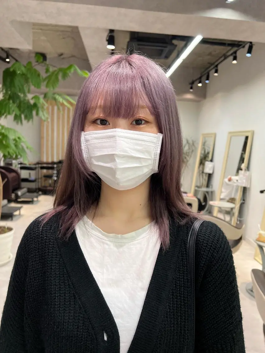 ミディアム カラー カット ヘアカラー トリートメント 🍀お悩み改善憧れの 美髪　小林風雅のヘアスタイル