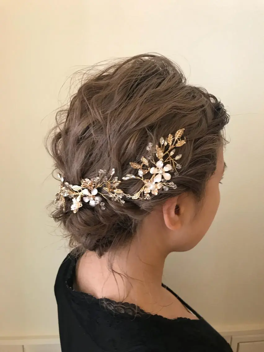 ショート ヘアアレンジ 結婚式・ブライダル 清水 ちひろ ✄トップスタイリストのヘアスタイル