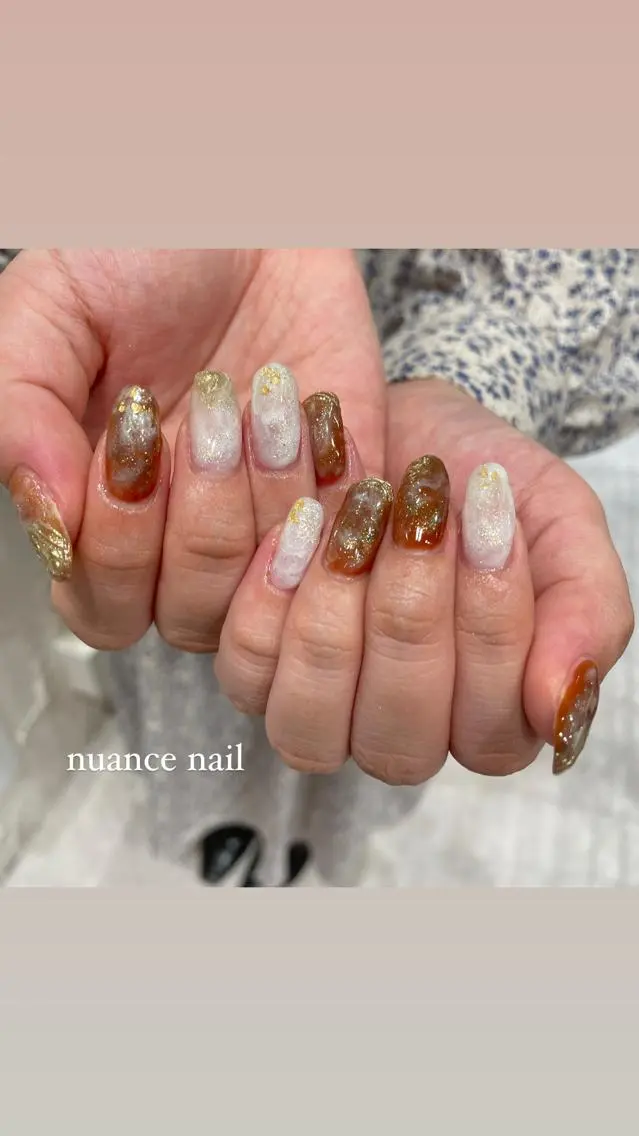 ネイル ハンドネイル 淡色ネイル 🎀moeのネイルデザイン