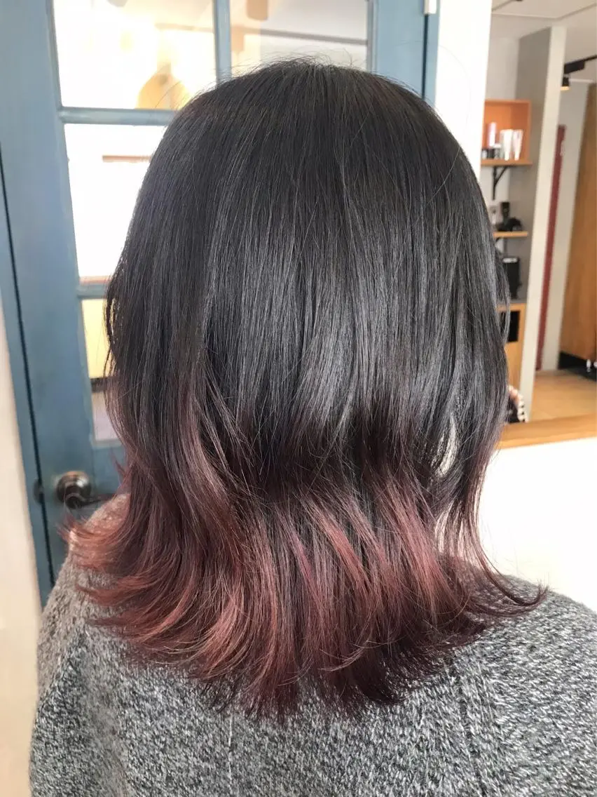 ミディアム カラー ヘアカラー トリートメント タカサキ ケイタのヘアスタイル