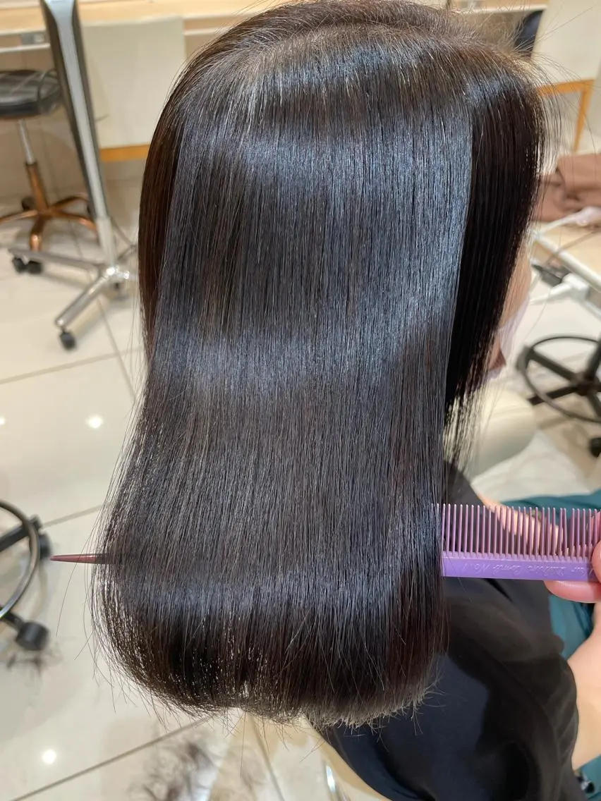 ミディアム 縮毛矯正、髪質改善/ 松田 龍之介のヘアスタイル