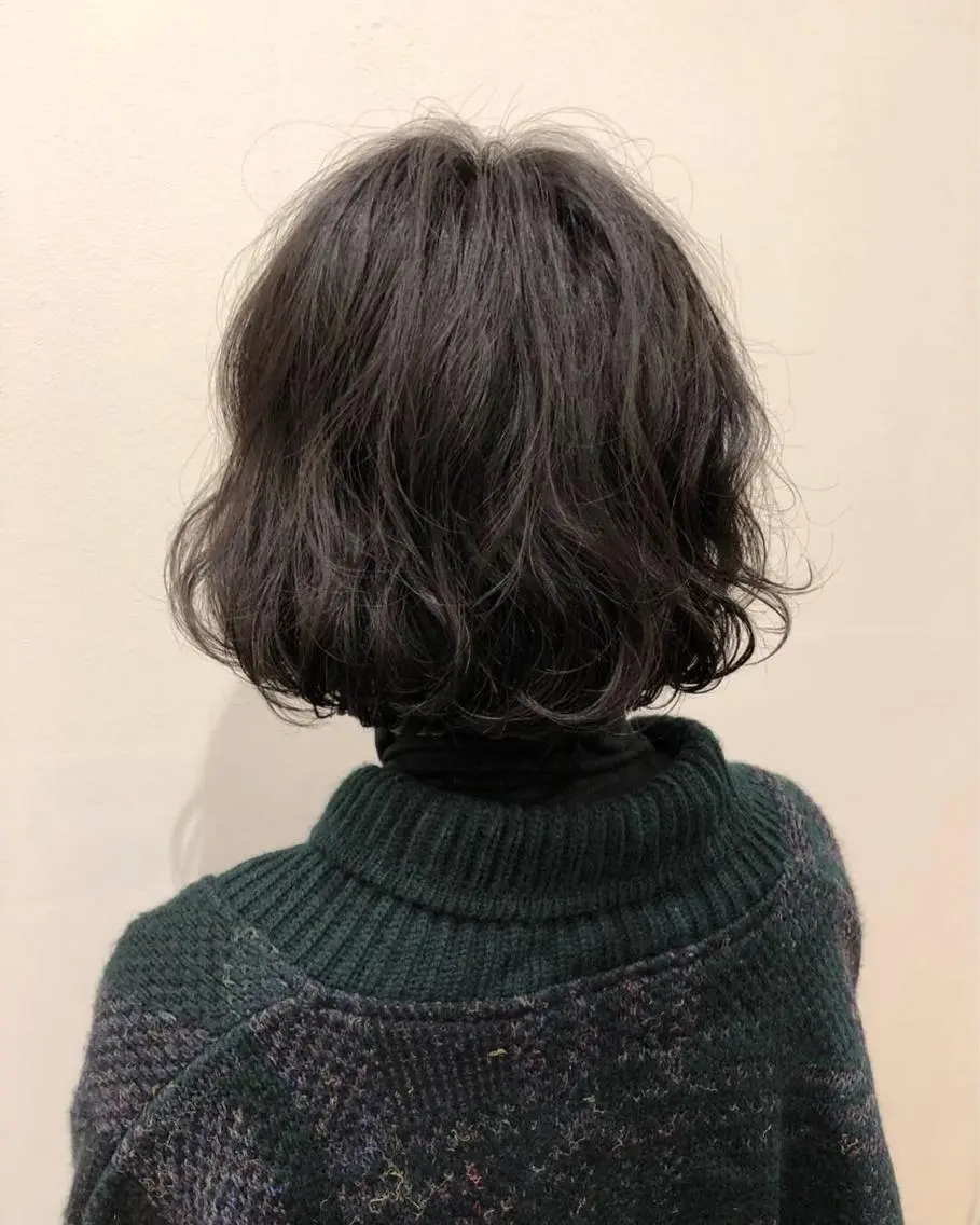 ショート パーマ デジタルパーマ 石田 優菜のヘアスタイル