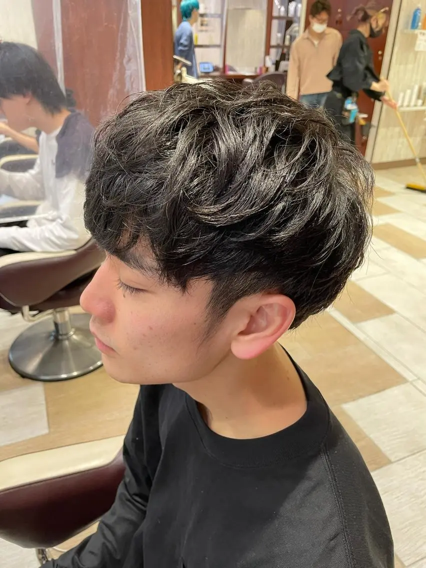 ショート ヘアアレンジ メンズ マッシュ メンズパーマ ツイスパ/メンズ特化 🦋𝑺𝑶𝑵𝑬のヘアスタイル