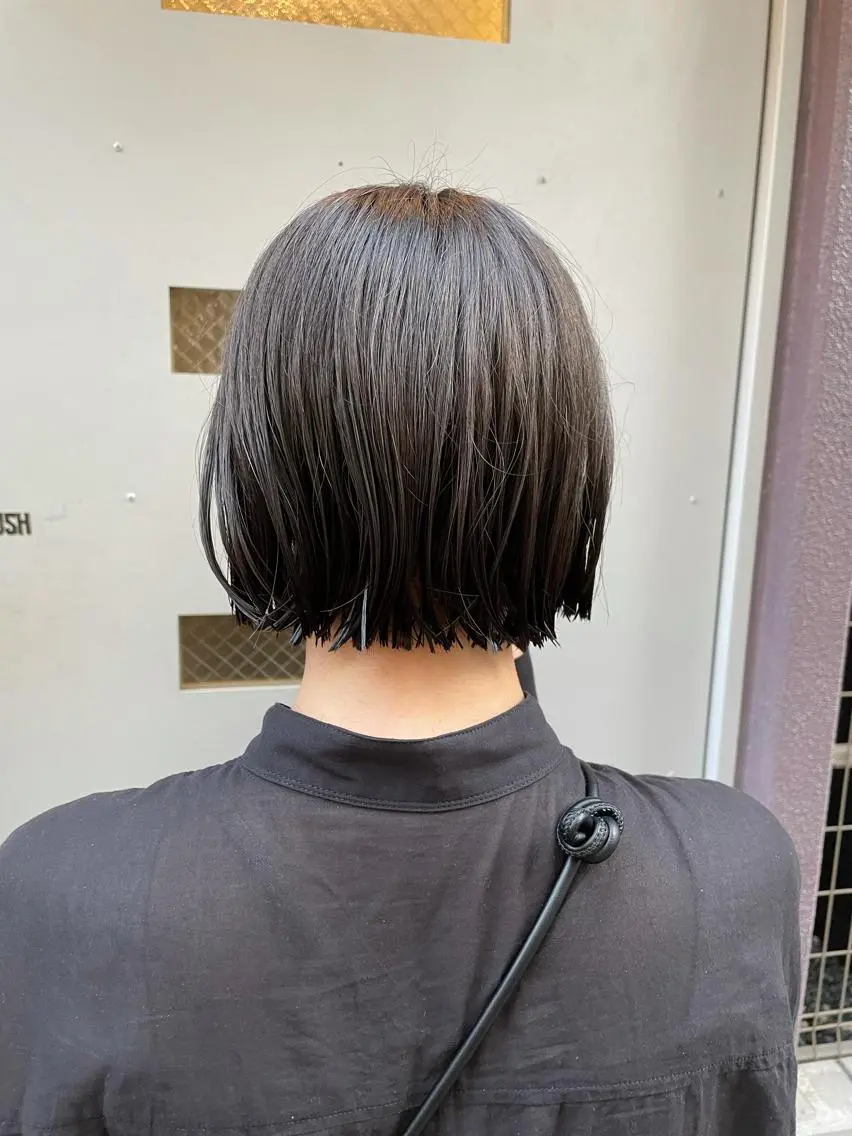 ショート ボブ カット やまさきえりこ ニュアンスパーマのヘアスタイル