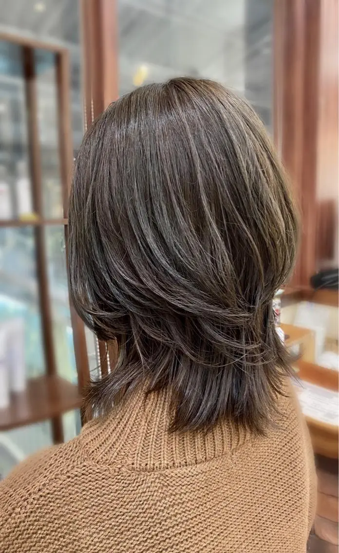 ミディアム カラー パーマ 大野 あさみのヘアスタイル