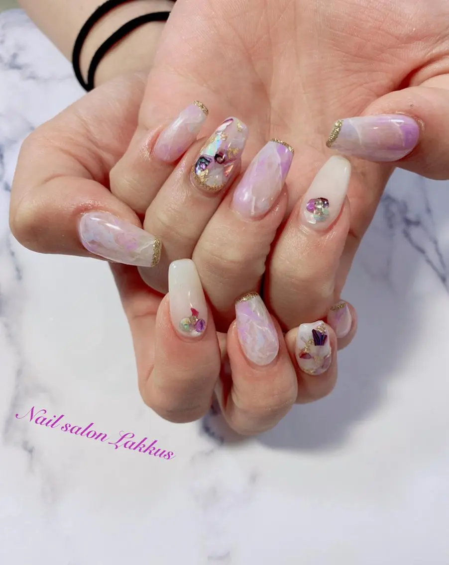 ネイル ニュアンスネイル パープル Lakkus T－CHIのネイルデザイン