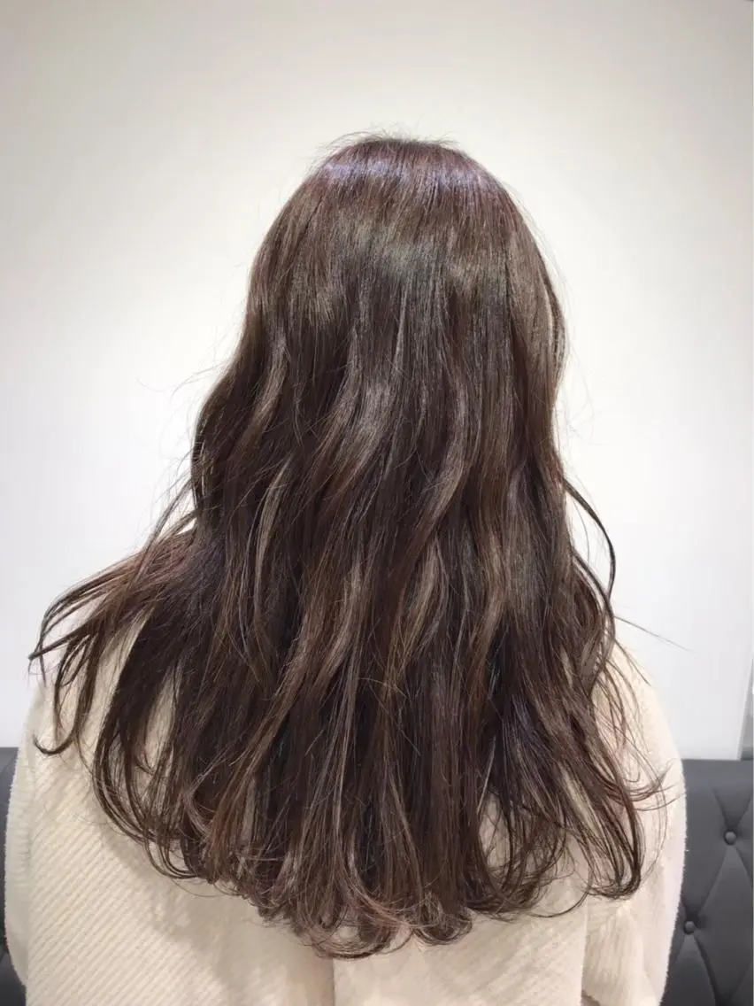 ロング カラー ベージュカラー 透明感カラー カット ヘアカラー 【暖色カラー特化】 中山由梨のヘアスタイル