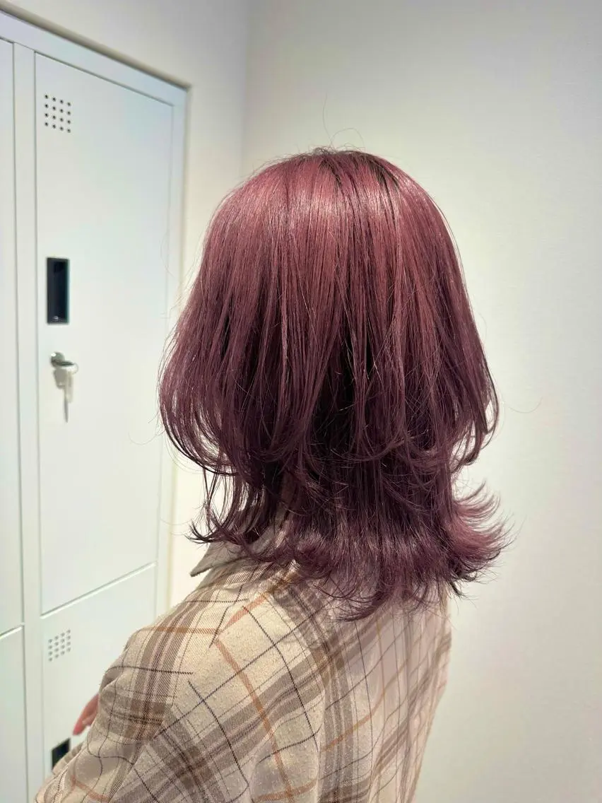 セミロング カラー ヘアアレンジ Design Color🐰アユミのヘアスタイル