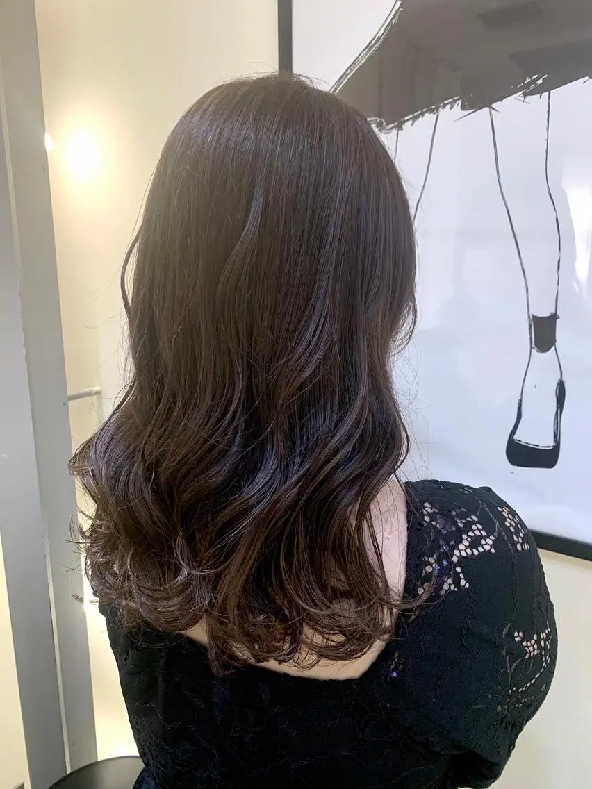 ミディアム カラー ベージュカラー ショコラベージュ カット ヘアカラー トリートメント 中塚 義人のヘアスタイル