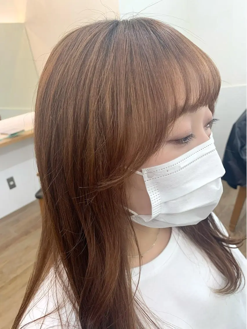 ロング カラー パーマ ヘアアレンジ メンズ キッズ ネイル マツエク・マツパ アイブロウ 似合せレイヤー/ 柔らか透明感カラーのヘアスタイル
