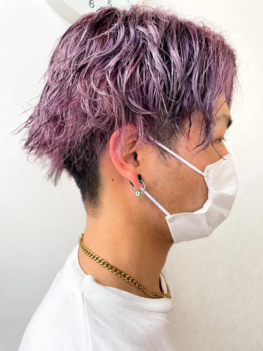 ショート カラー レッドカラー 髪質改善/ブリーチ 田代 龍我のヘアスタイル