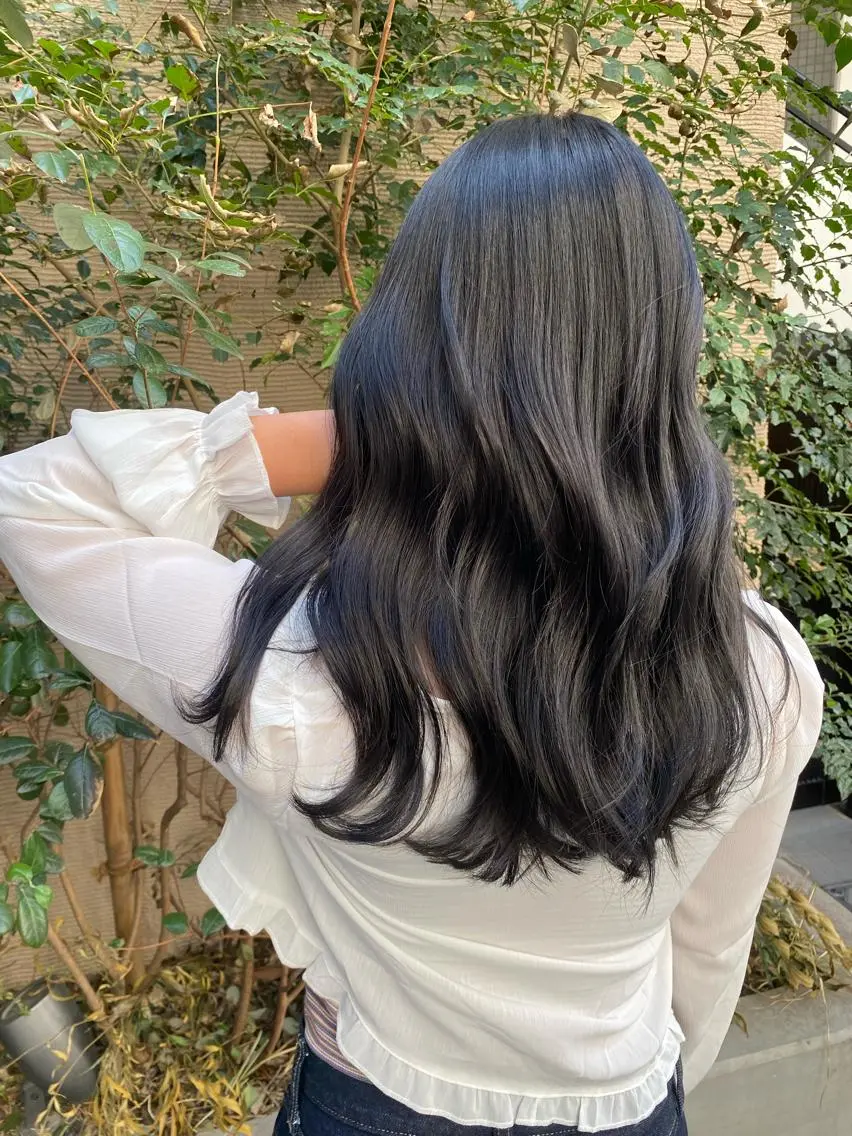 セミロング カラー グレージュ ♡レイヤーカット れお♡のヘアスタイル