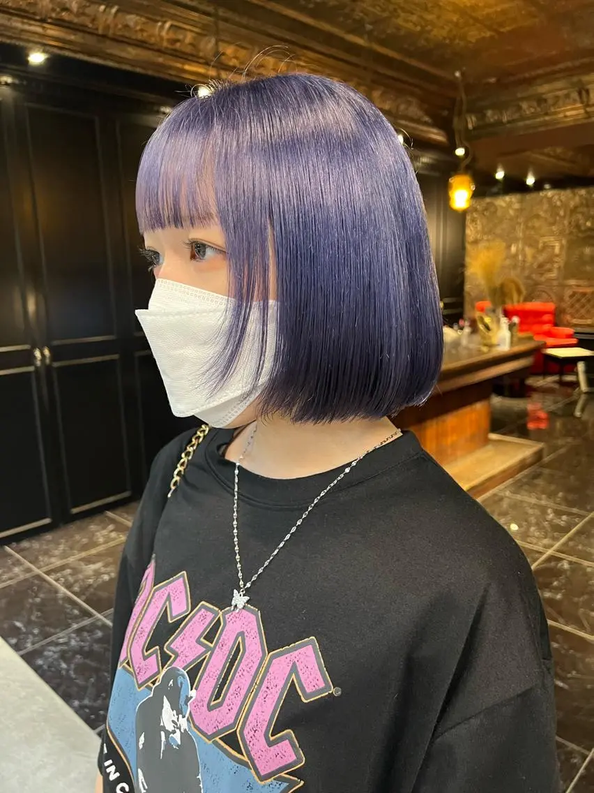 カラー ブルーカラー ラベンダーカラー カット ヘアカラー 圧倒的デザイン力 店長🎨RENAのヘアスタイル