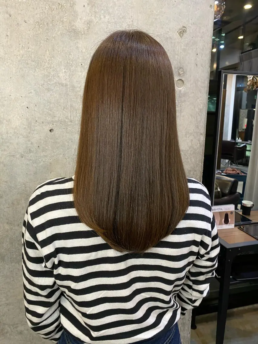 セミロング カット ヘアカラー トリートメント ✨美髪エステ✨ 佐々木みなみのヘアスタイル