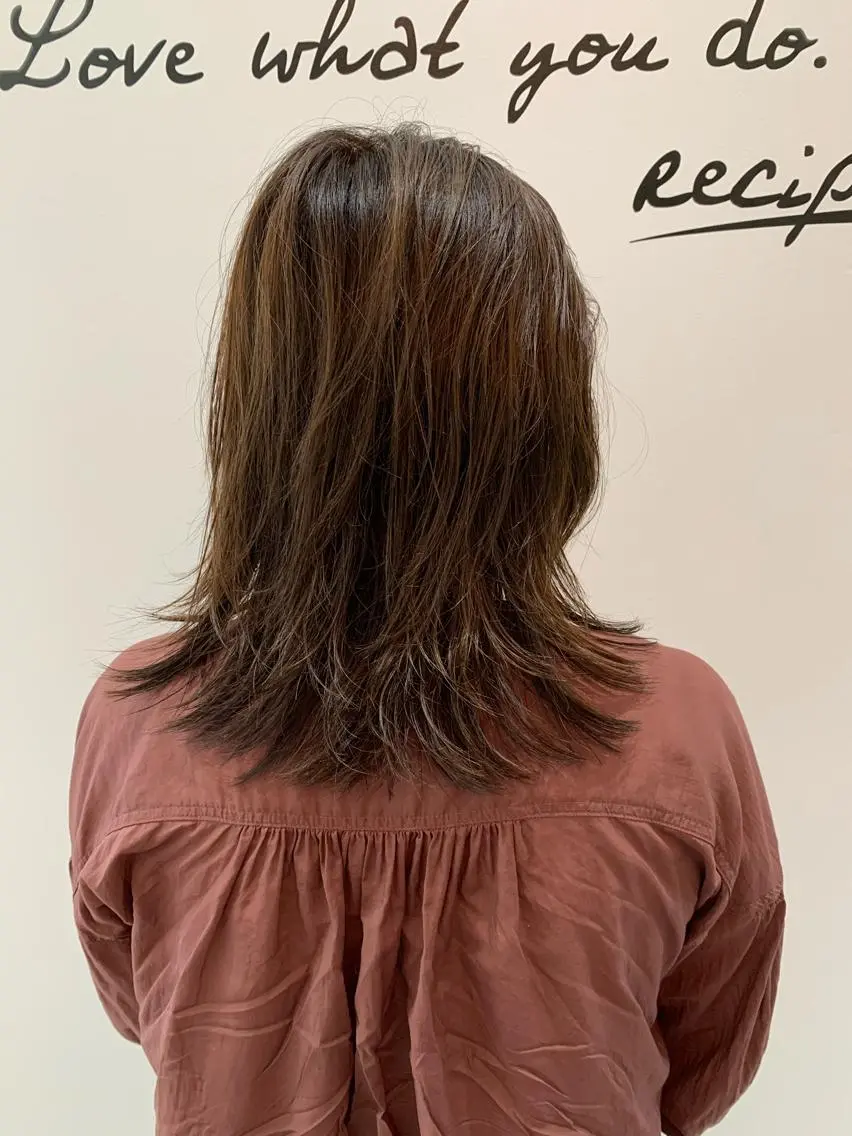 ミディアム カラー カット ヘアカラー トリートメント ヘアセット 中村 優太のヘアスタイル