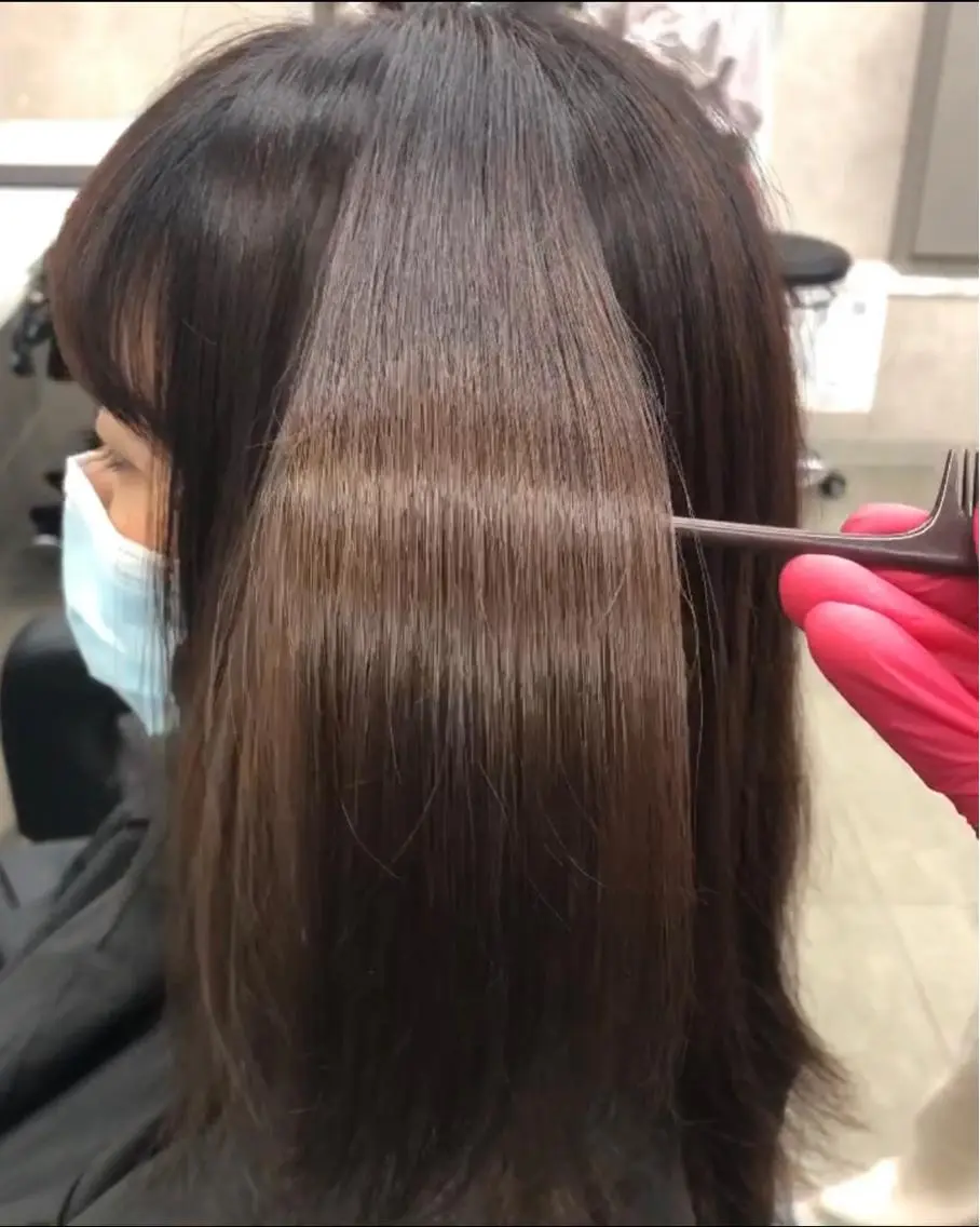 セミロング カラー パーマ トリートメント 酸熱トリートメント 今だけ無料カット募集 💫KEISHIのヘアスタイル