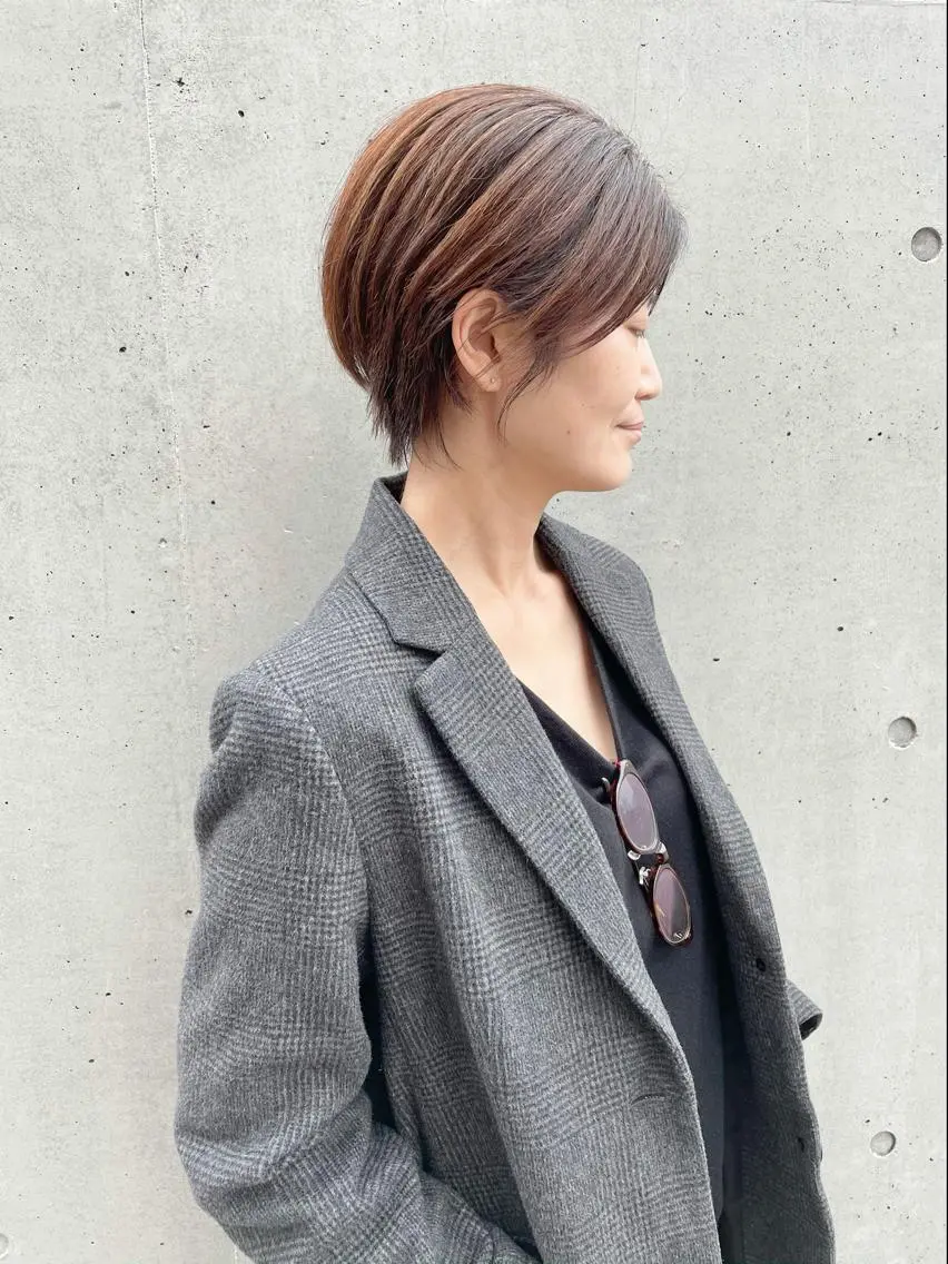 ショート カラー ショートヘア 小顔カット カット ヘアカラー トリートメント ✂️ショートの匠✂️ 國井慎平のヘアスタイル