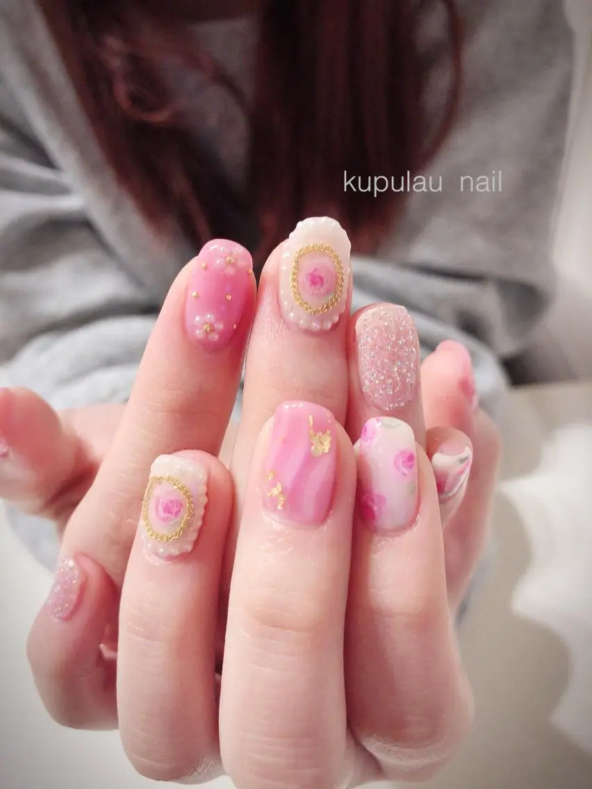 ネイル ピンク ハンドネイル * haruのネイルデザイン