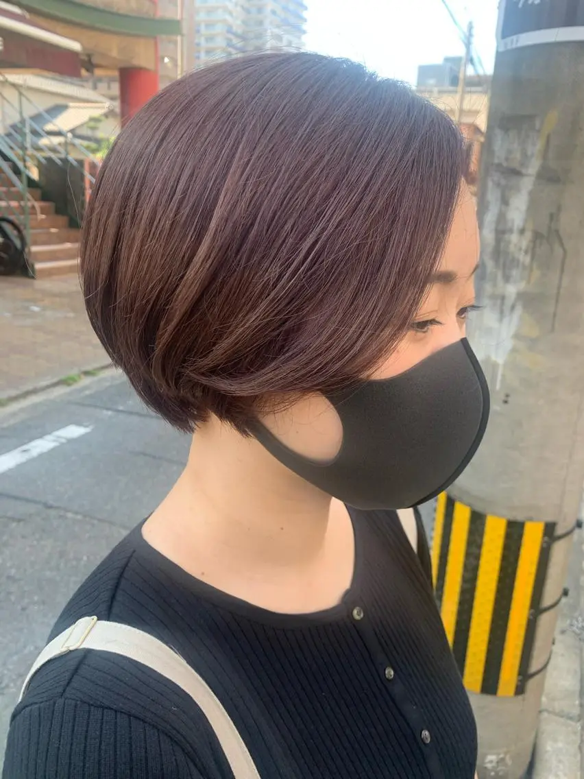 ショート カラー ブリーチ ラベンダーカラー カット ヘアカラー トリートメント hubhair レイヤー/透明感のヘアスタイル