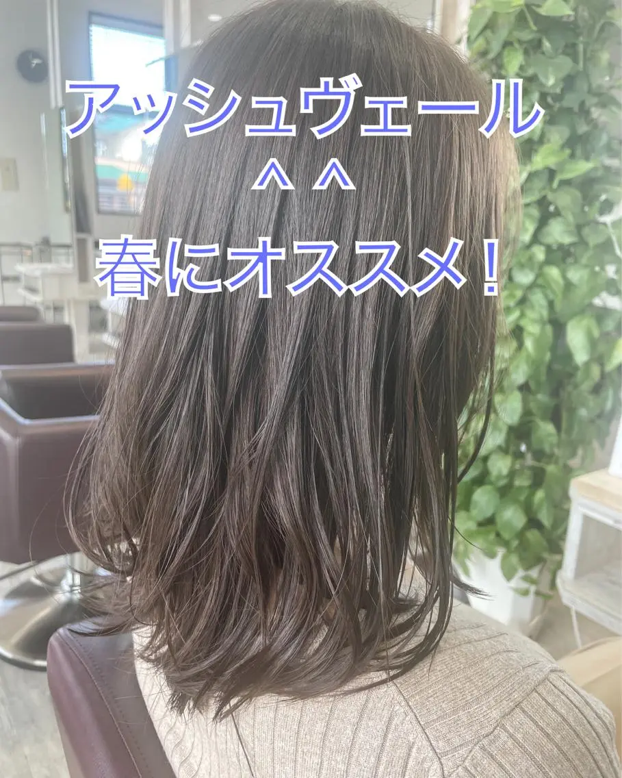 セミロング アッシュ アッシュグレー アッシュグレージュ カット ヘアカラー トリートメント ブレス渡辺 康介のヘアスタイル