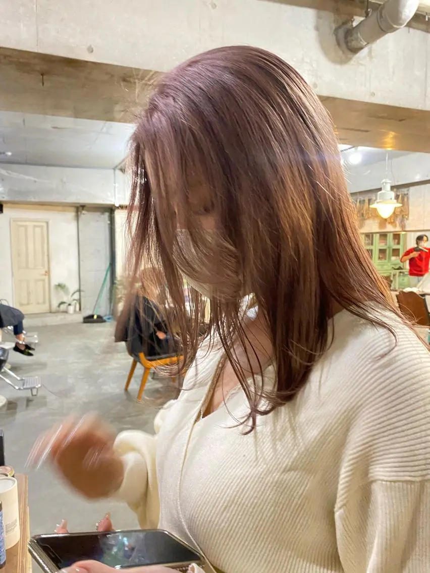 セミロング カラー パーマ ヘアアレンジ メンズ キッズ 心斎橋美容室 Junのヘアスタイル