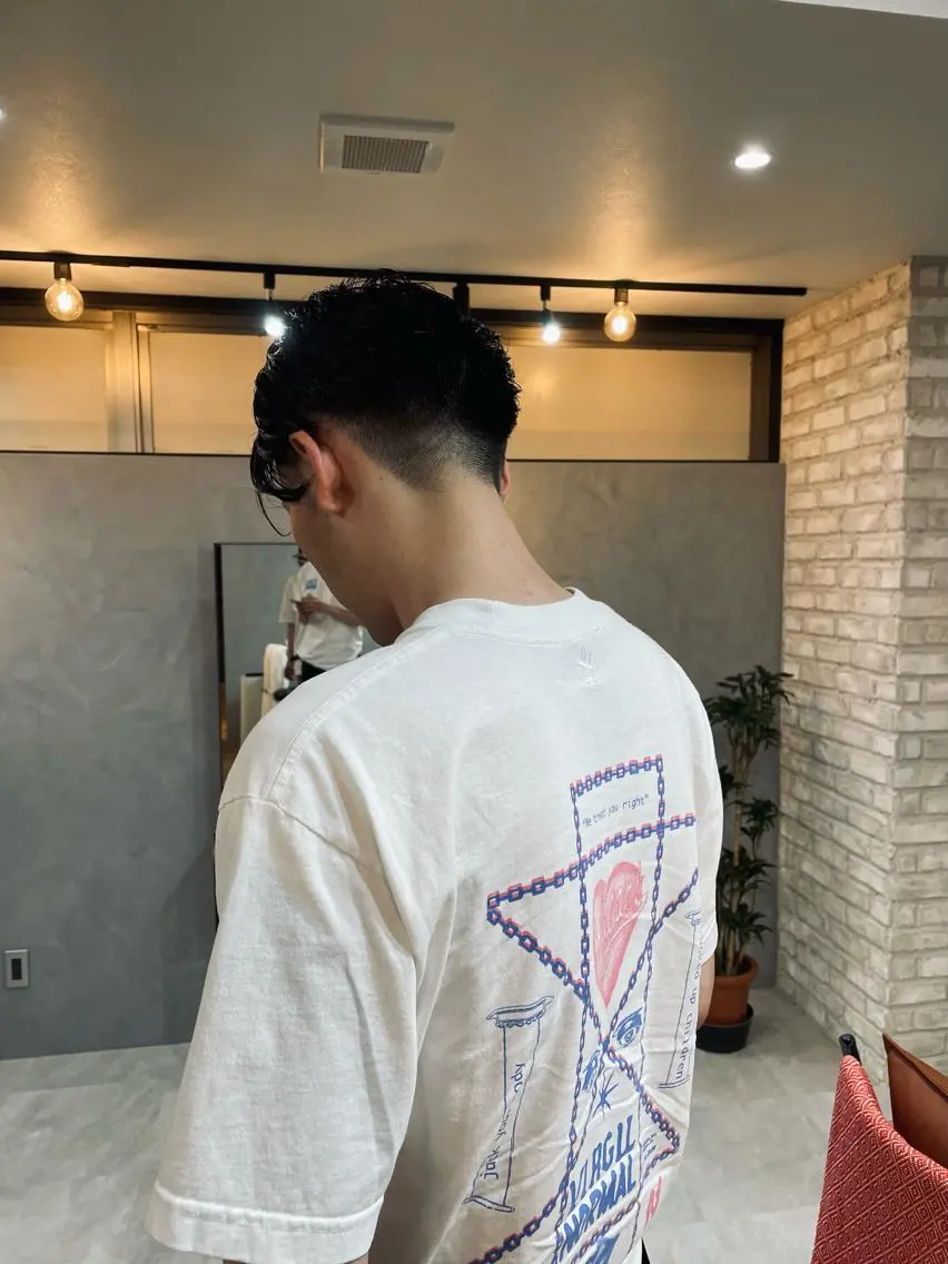 ショート パーマ メンズ Basis 田口豪司のヘアスタイル