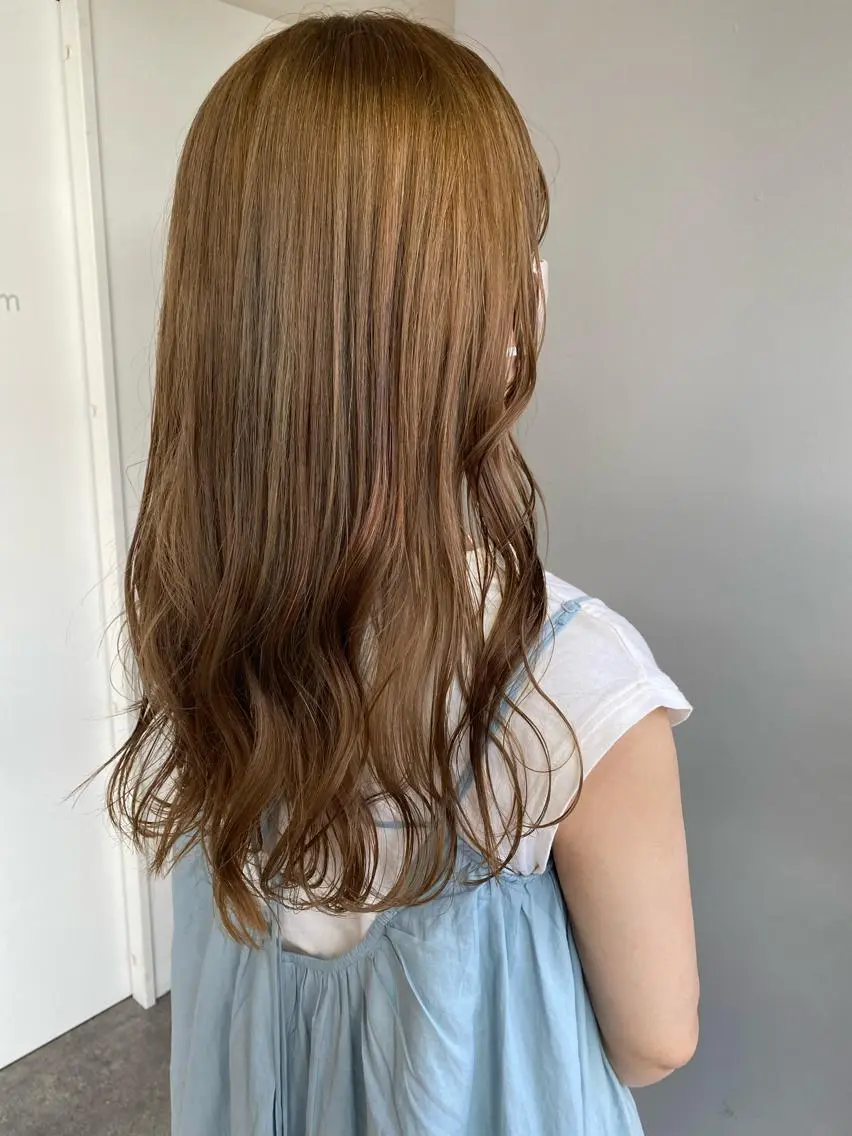 セミロング カラー ヘアアレンジ ベージュカラー ヘアカラー ボブ /ニュアンス/ satomi🧸💖のヘアスタイル