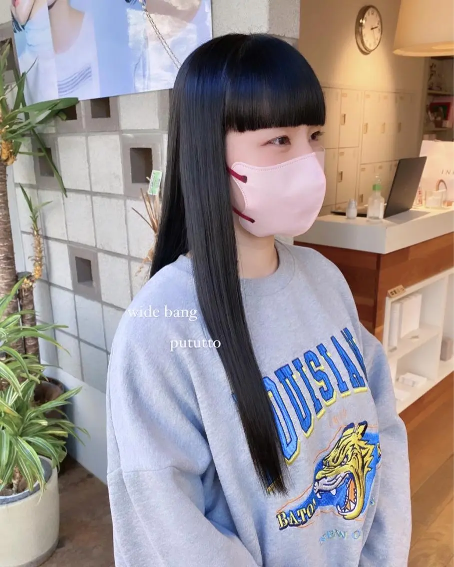 ロング パーマ カット 縮毛矯正 塩澤 榛奈のヘアスタイル