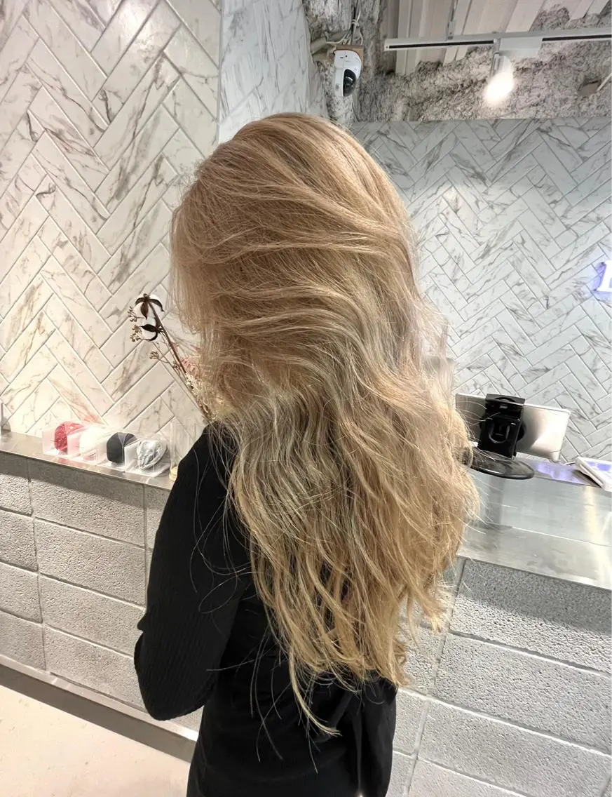 ロング karin🪩海外風 バタフライカットのヘアスタイル