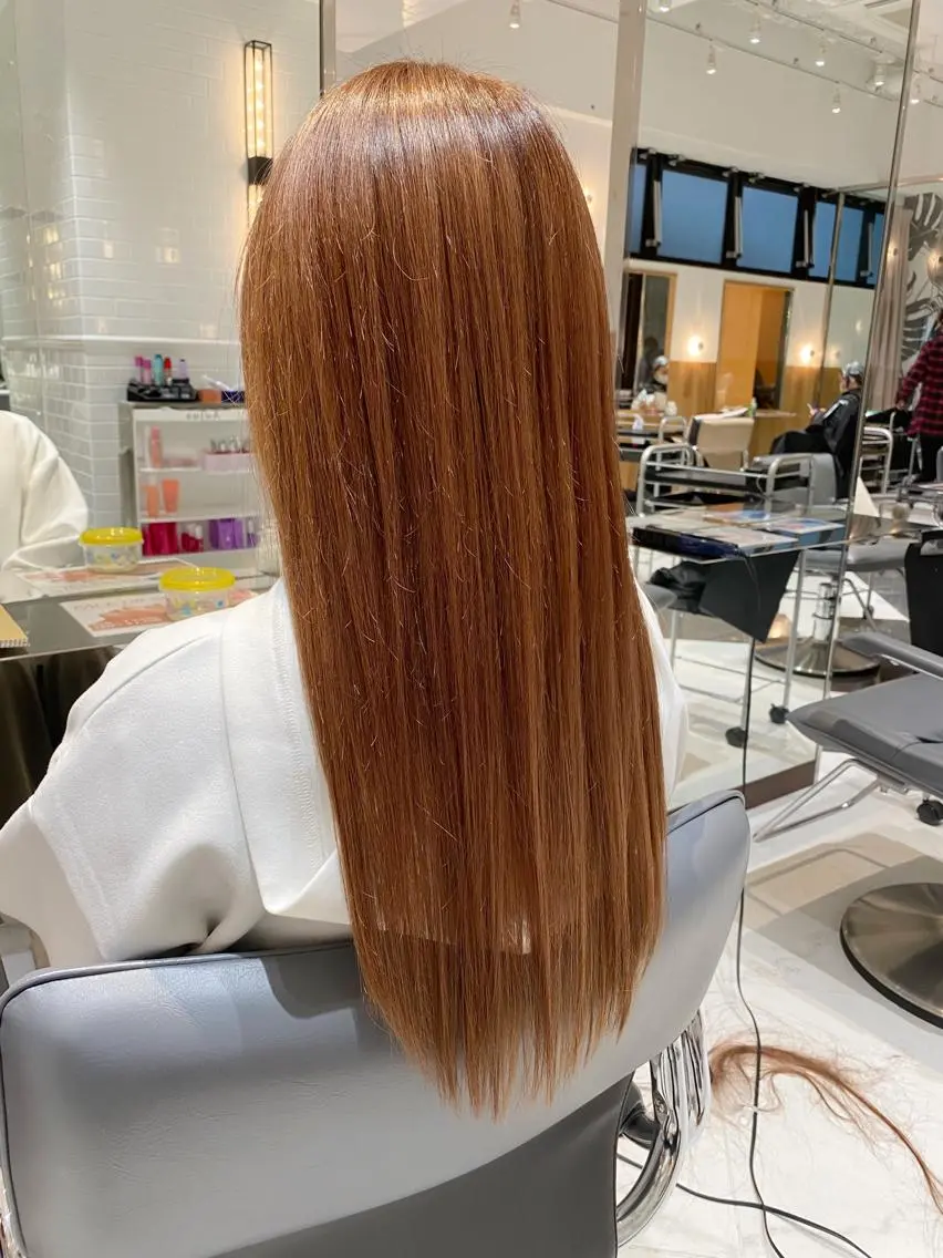 ロング カラー ベージュカラー ブリーチ 透明感カラー デザインカラー ピンクカラー カット ヘアカラー ボブ/ハイトーン 福生Radix 下田のヘアスタイル