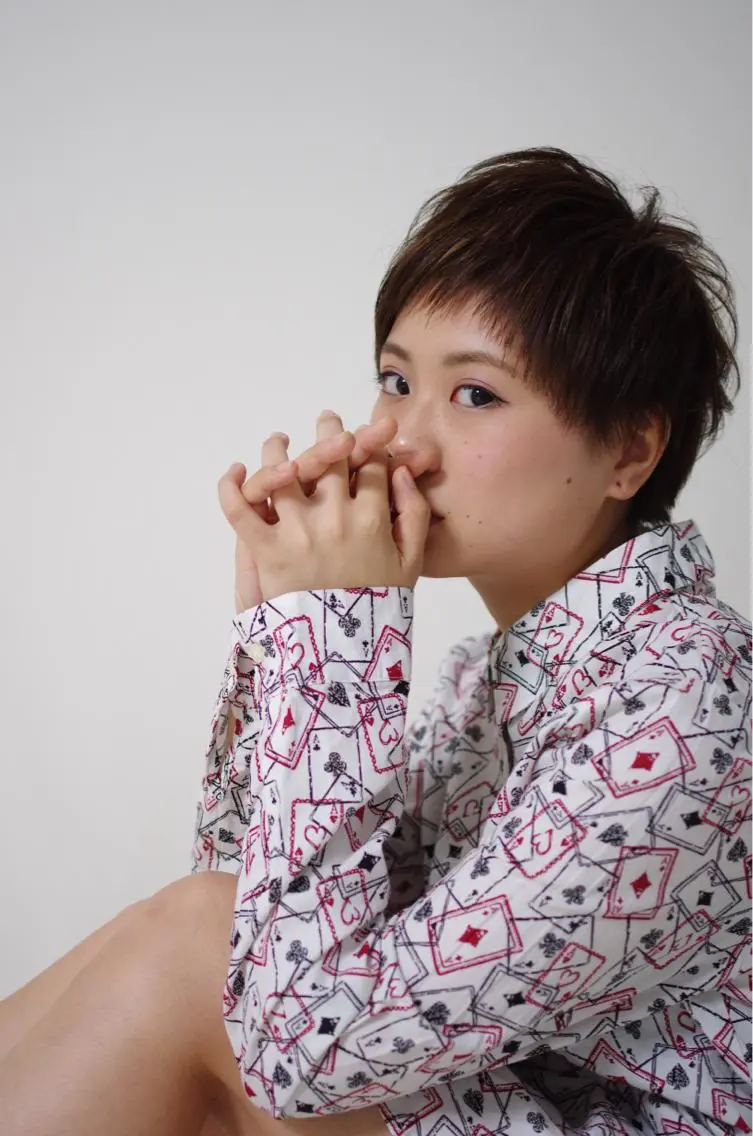 ショート カラー パーマ ショートヘア 藤井 仁紀のヘアスタイル