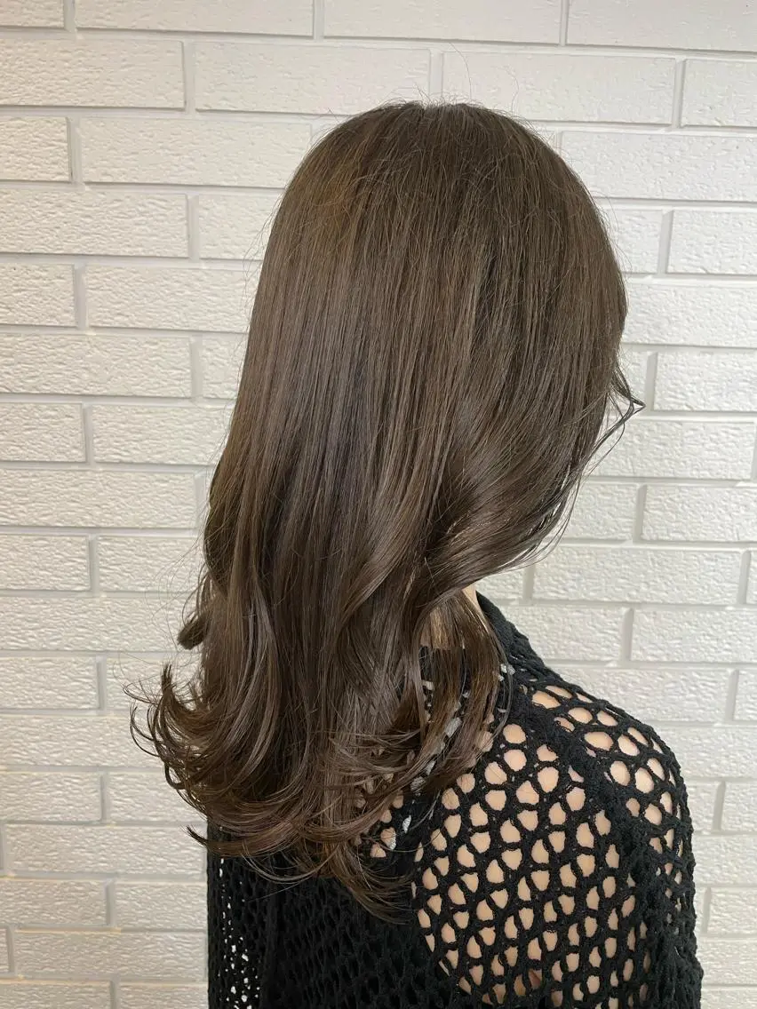 ロング カラー ベージュカラー オリーブベージュ ニュアンスデザイン✄ YOU♡のヘアスタイル