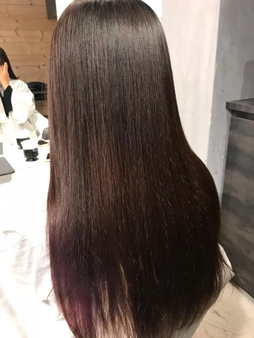 ロング パーマ 縮毛矯正 透明感カラー/ レイヤー　YUKAのヘアスタイル