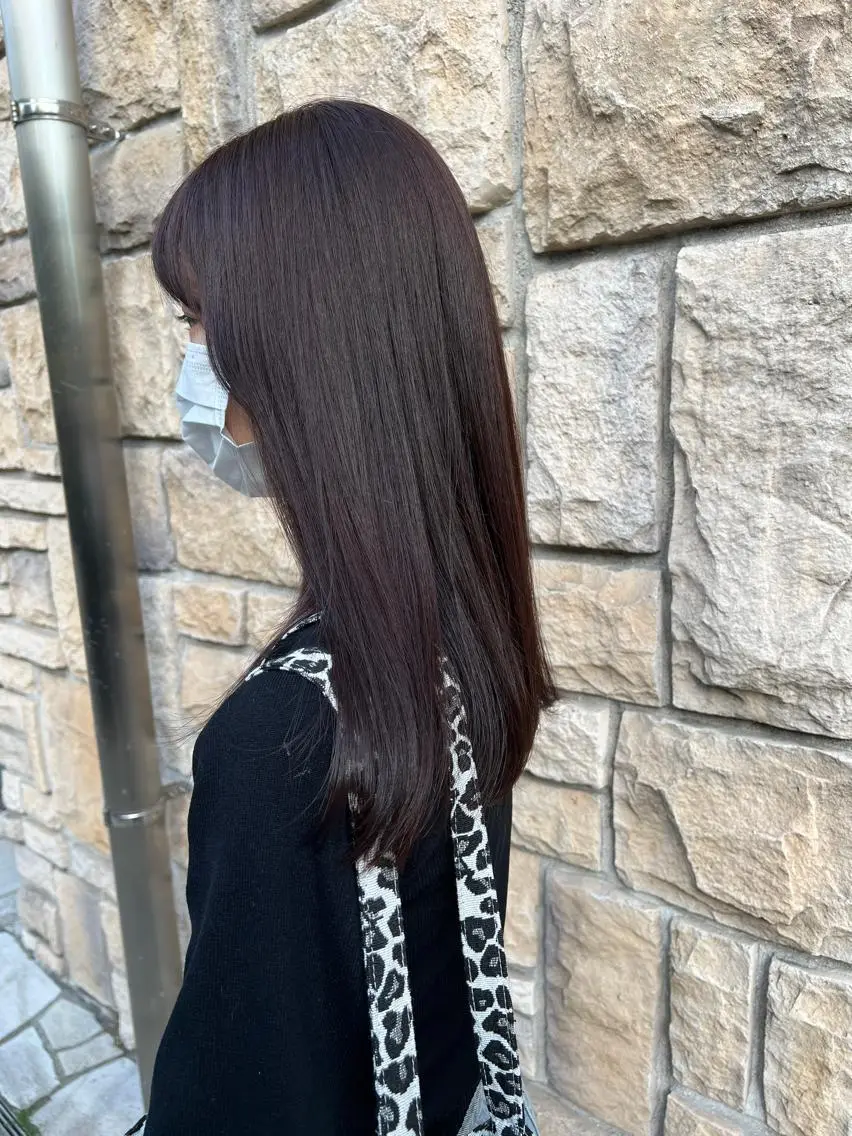 ロング カラー ブラウンカラー ピンクカラー ピンクブラウン miku 三ノ輪のヘアスタイル