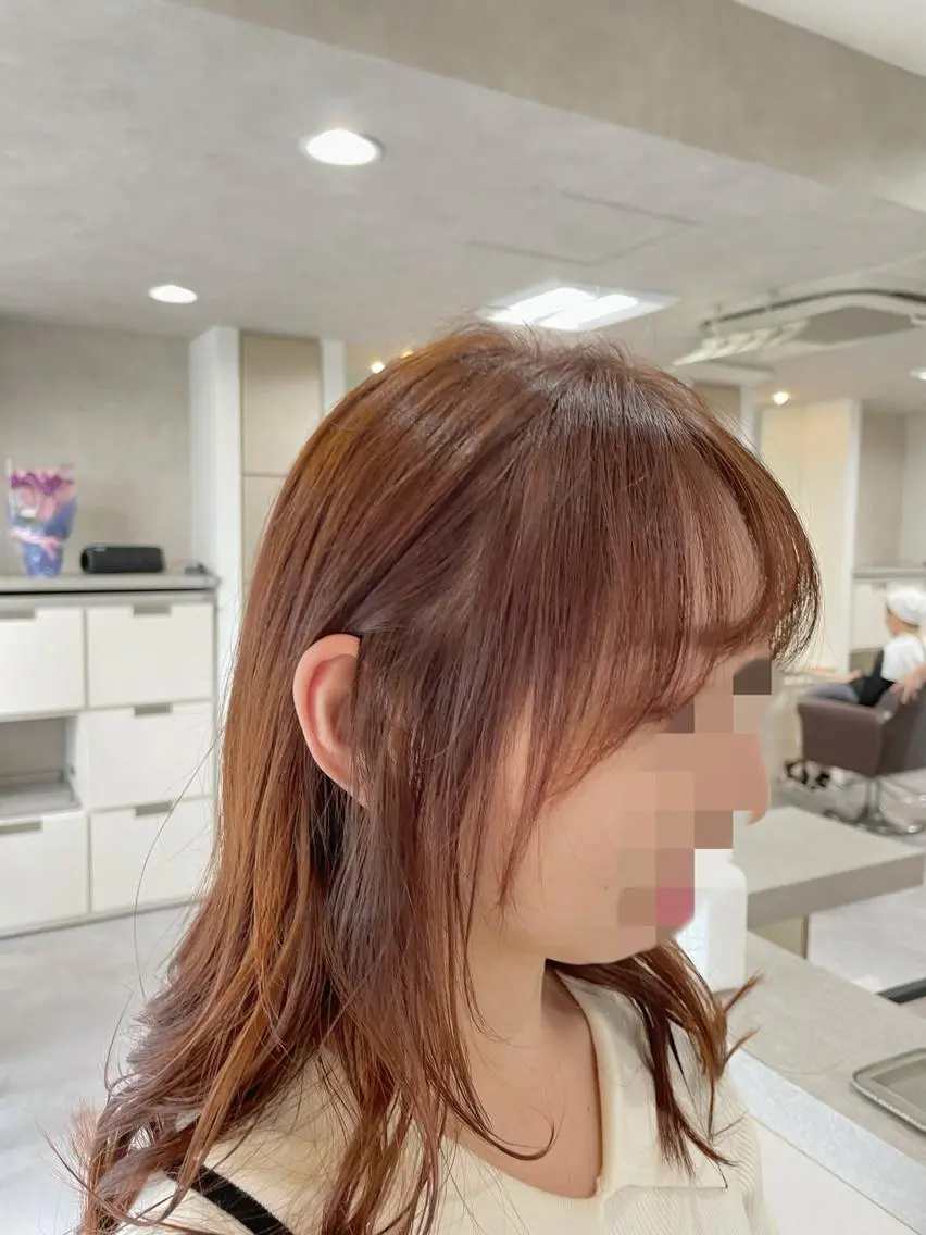 セミロング ヘアアレンジ 顔まわりレイヤー 顔周りカット 韓国風ヘア レイヤーカット 💎韓国カラー Giness坂下巧のヘアスタイル