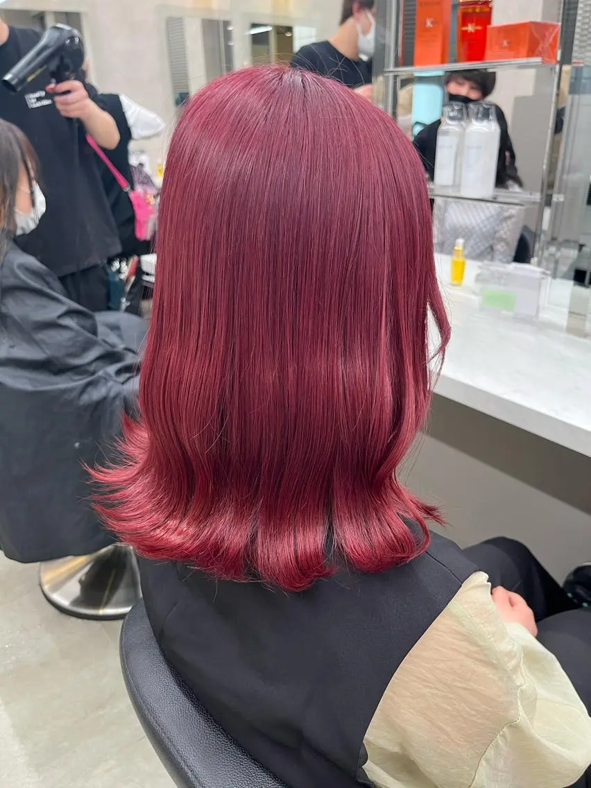 セミロング ヘアカラー トリートメント ヘッドスパ ヘアセット 寒色/ベージュヘア ブリーチありMiOのヘアスタイル