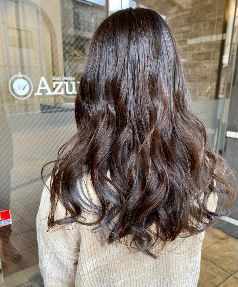 セミロング カラー カット ヘアカラー トリートメント 美髪 カラーリストのヘアスタイル