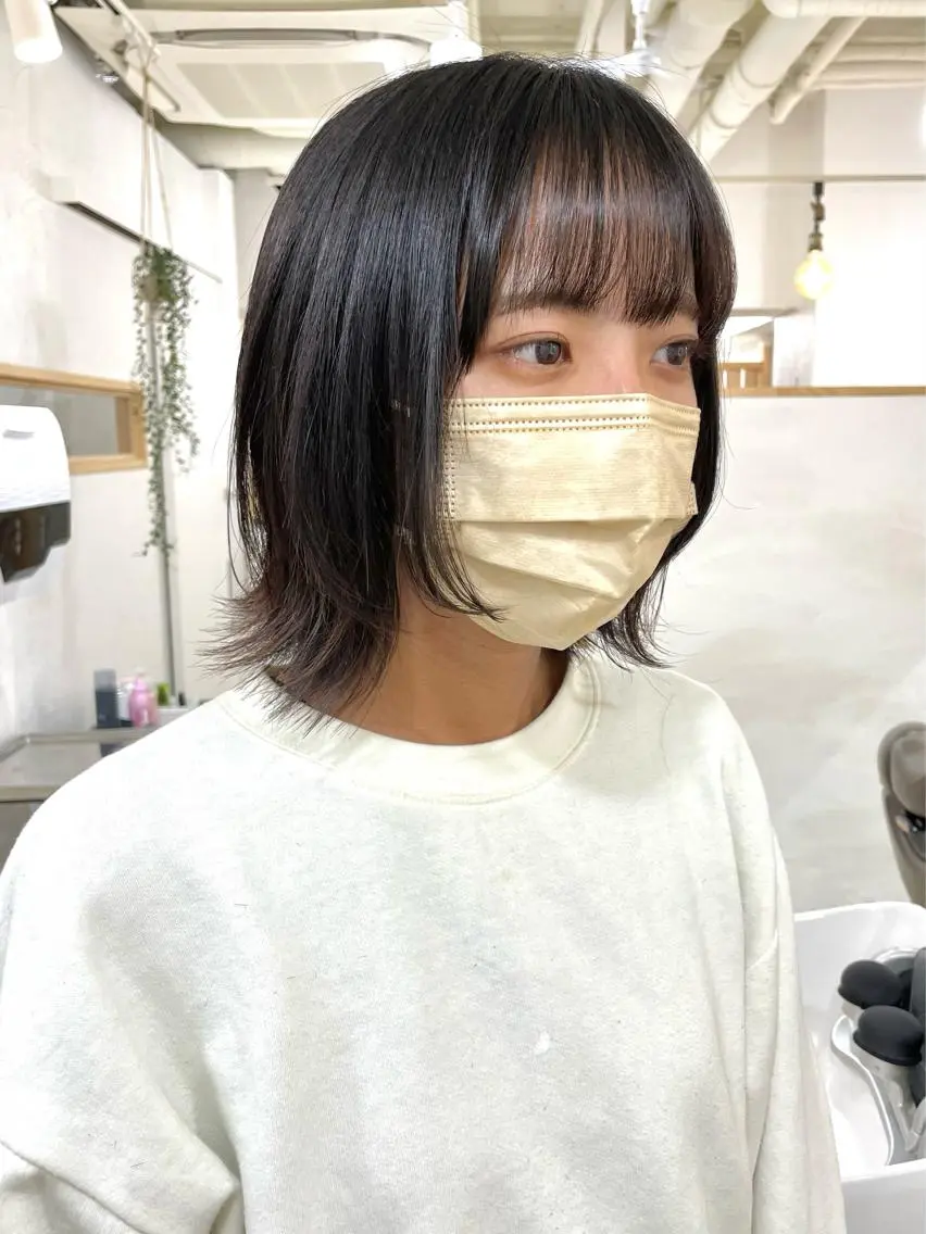 ミディアム カラー 髪質改善 縮毛矯正/ レイヤー/銀座/本木のヘアスタイル