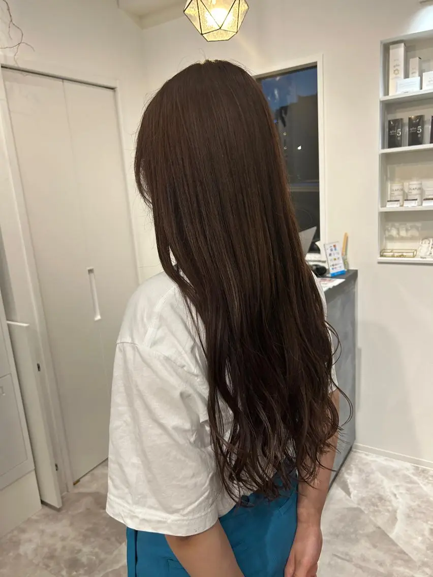 ロング カラー ハイライトカラー ハイライト ヘアカラー トリートメント 河野いずみ レイヤー/ボブ 🤍のヘアスタイル
