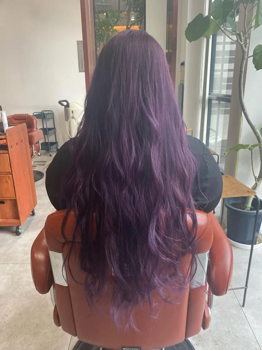 ロング カラー バイオレットカラー ⭐️カラー特化⭐️ 安達佑紀のヘアスタイル