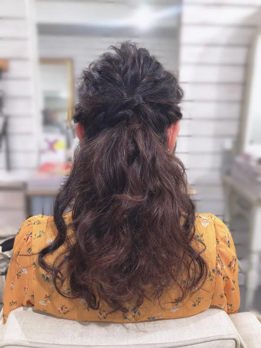 ヘアアレンジ ハーフアップ 🦋美髪/エクステ 🦋アベイクミのヘアスタイル