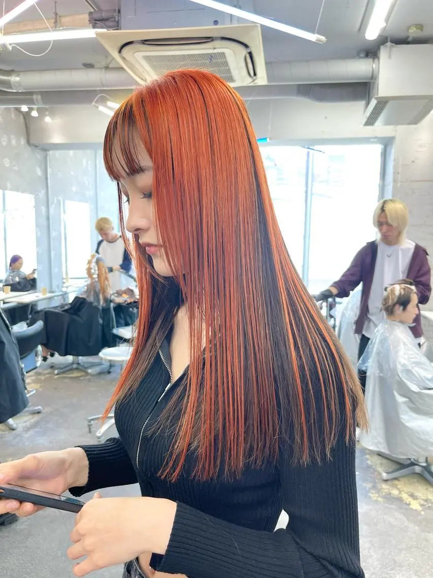 ミディアム カラー ハッシュカット/ハイ トーン/HIROKIのヘアスタイル