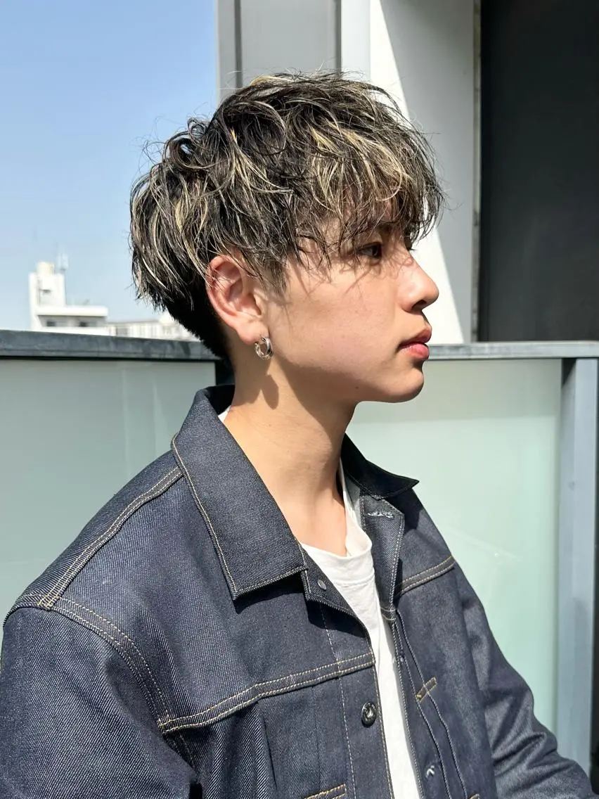 カラー パーマ メンズ カット メンズパーマ特化🔥 ツイスパ/シャドウのヘアスタイル