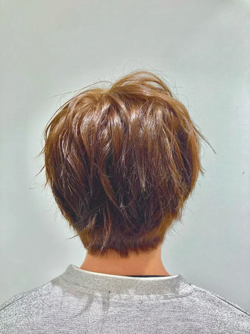 ショート カラー メンズ ブラウンカラー ハイトーン/レイヤー 藤田健太郎のヘアスタイル