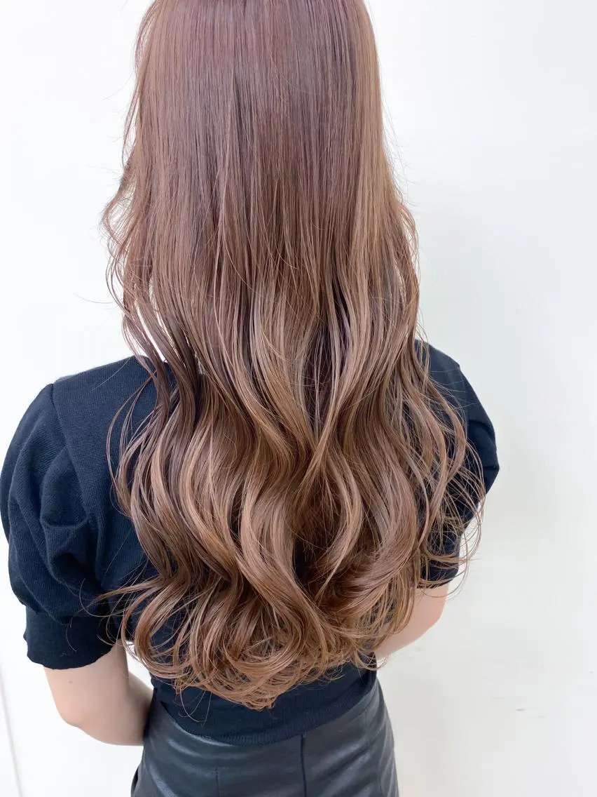 ロング カラー ベージュカラー ハイトーンカラー ミルクティーベージュ ヘアカラー トリートメント 丹羽 隼人/髪質改善 /韓国ヘア🇰🇷のヘアスタイル
